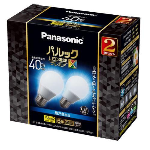 パナソニック LDA4DDGSZ4F2T パルック LED電球 プレミアX 4.4W 2個入 昼光色相当 一般電球タイプ E26口金 全方向タイプ