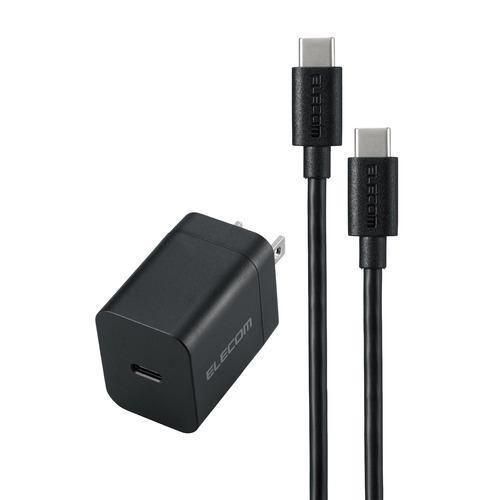 エレコム MPA-ACCP7120BK USB Power Delivery 20W AC充電器(C-Cケーブル付属/1.5m)