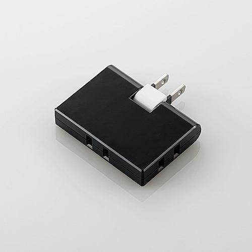 エレコム T-TR03-2300BK トリプルタップ(コーナータイプ) ブラック