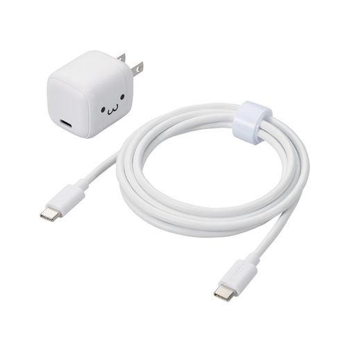 エレコム MPA-ACCP8130WF USB Power Delivery 30W AC充電器(C-Cケーブル付属/1.5m)MacBook Ai