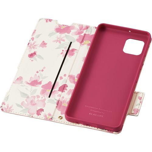 エレコム PM-S221PLFUJPND AQUOS sense6s(SHG07) AQUOS sense6 レザーケース 手帳型 UltraSli