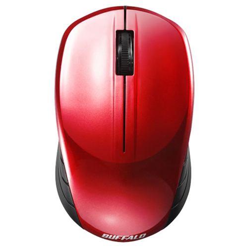 バッファロー BSMBW100RD 無線(2.4GHz) BlueLEDマウス 3ボタン レッド
