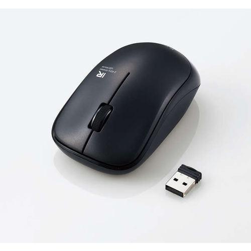 エレコム M-IR07DRKBK IRマウス ENELOシリーズ 無線 3ボタン 省電力 抗菌 ブラック