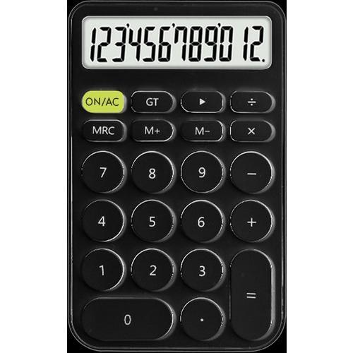 LTL Relation CALC001BK シンプルな機能で使いやすいカラフルな電卓 12桁表示・メモリー機能 オートパワーオフ機能付 ブラック
