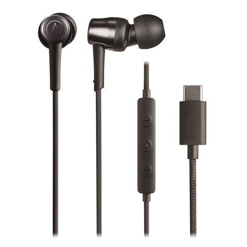 オーディオテクニカ ATH-CKD30C BK USB Type-C用イヤホン ダイナミック型 10mmドライバー搭載 高音質DAC内蔵 マイク付き