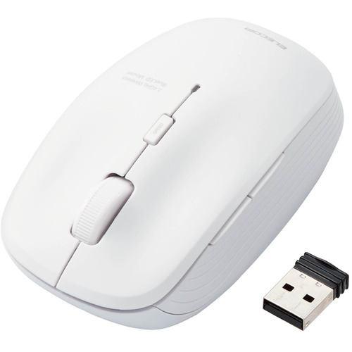【推奨品】エレコム M-BL21DBSKWH BlueLEDマウス 無線 5ボタン 静音 抗菌 ホワイト