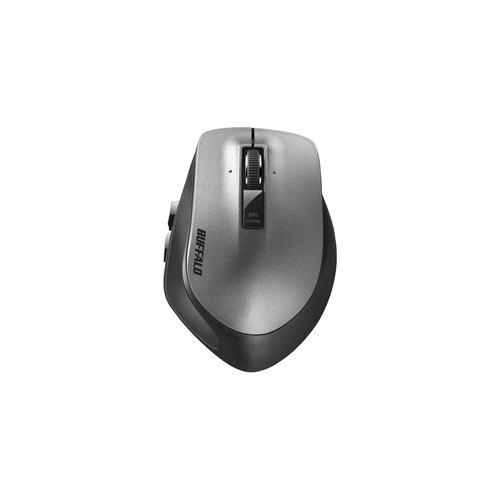 バッファロー BSMLW500MBK Premium Fitマウス 無線/レーザー式/静音/5ボタン/横スクロール/Mサイズ/ブラック