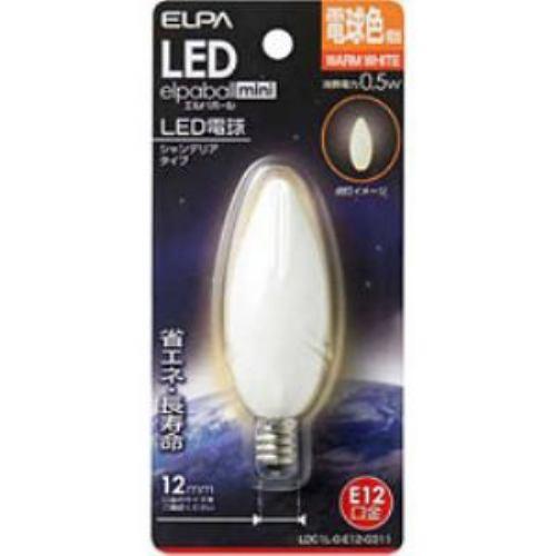 ELPA LDC1L-G-E12-G311 LED電球 「エルパボールミニ」(シャンデリア形/電球色相当・口金E12)
