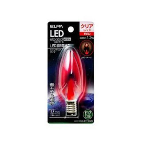 ELPA LDC1CR-G-E17-G328 LEDシャンデリア球E17 赤色