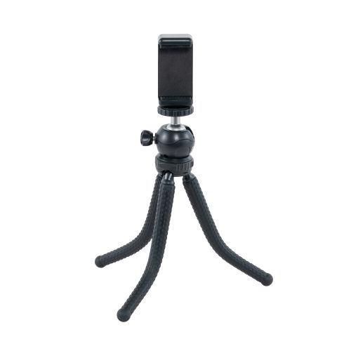 ナカバヤシ SMA-H017BK ミニ三脚 フレキシブルタイプ ボール型雲台 デジカメ・スマホ両対応 ブラック