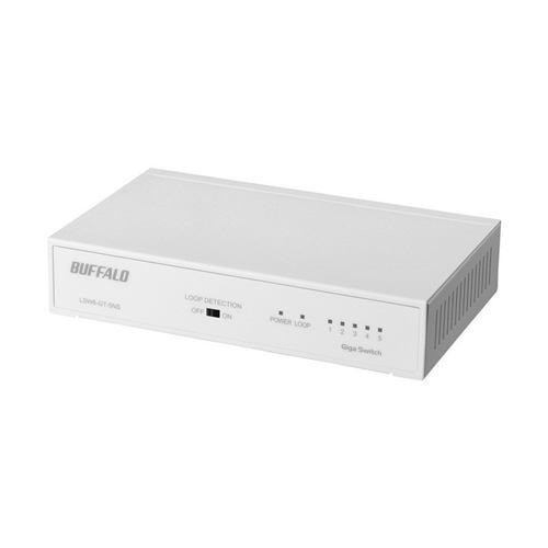 バッファロー LSW6-GT-5NS/WH Giga対応 スイッチングハブ 5ポート ホワイト