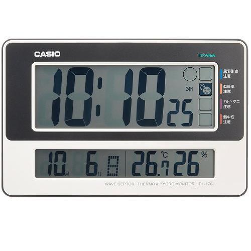 カシオ IDL-170J-7JF デジタル電波時計 置時計 温度湿度表示 日付表示 生活環境お知らせ機能