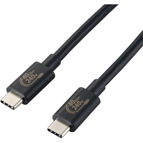 エレコム USB4-CCPE10NBK USB4ケーブル/C-Cタイプ/認証品/USB Power Delivery対応/240W/1.0m/ブラッ