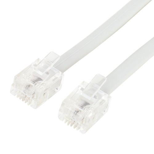 ミヨシ DC-205/WH 6極2芯 電話機コード 5m ホワイト