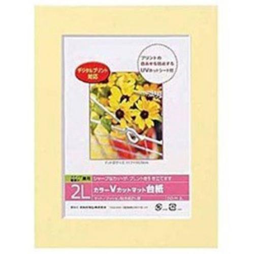 ナカバヤシ Vカットマット台紙 Digio (2L/イエロー) DGVM-2L-Y