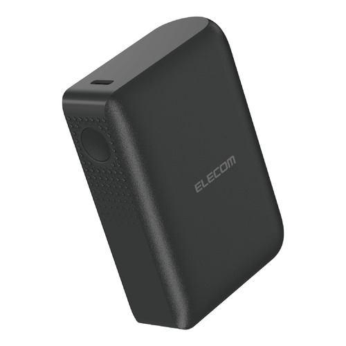 エレコム DE-C78L-10000BK モバイルバッテリー 10000mAh USB-C/USB-A 両面挿し パススルー充電 スマホ対応 ブラッ