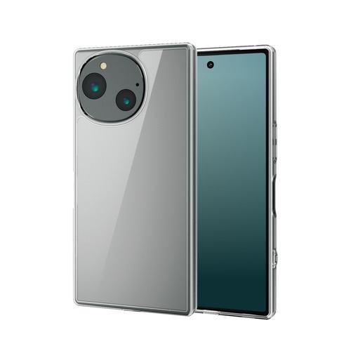 エレコム PM-S242HVCKCR AQUOS R9 ハイブリッドケース 衝撃吸収 ストラップホール付 クリア