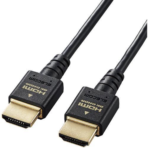 エレコム DH-HD21ES10BK HDMIケーブル HDMI2.1 ウルトラハイスピード スリム 1.0m ブラック