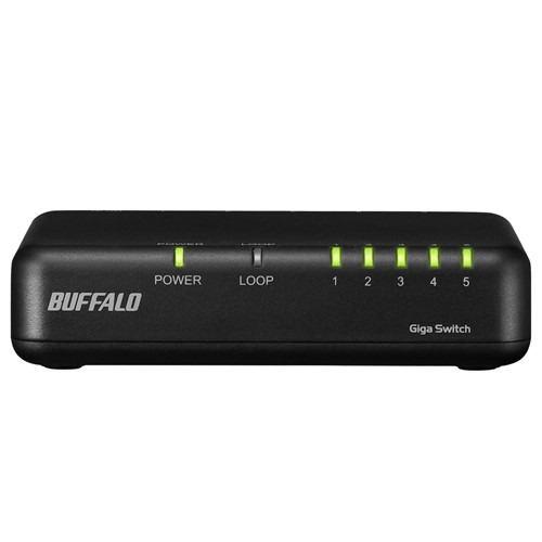 BUFFALO LSW7GT5EPBK Giga対応 スイッチングハブ 5ポート プラスチック筐体 電源外付けモデル マグネット付 ブラック