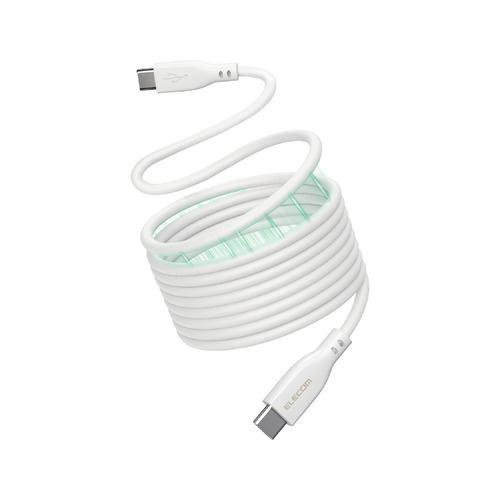 エレコム MPA-CCTMGS20WH USB-C ケーブル PD60W USB Type-C to Type-C 2m ホワイト
