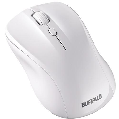 BUFFALO BSMBB110WH ワイヤレスマウス 3ボタン BlueLEDセンサー搭載 DPI変更可能 Bluetooth対応 ホワイト