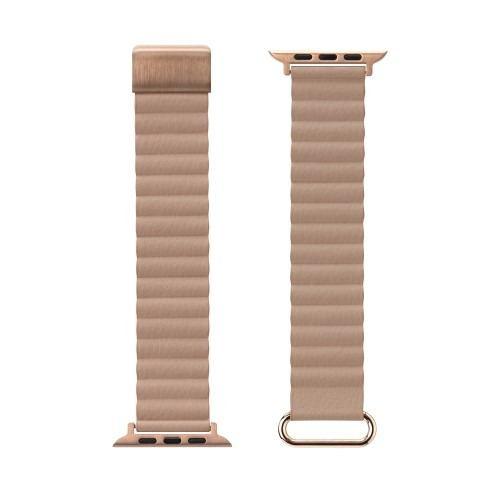 PGA PG-AW49MG03BE Apple Watch 49/45/44/42mm用 PUレザーマグネットバンド ベージュ