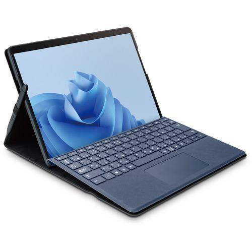 エレコム TB-MSP9PLF2BK Surface Pro9/ソフトレザーケース/フリーアングル/タッチペン収納/キーボード対応/ブラック TBM