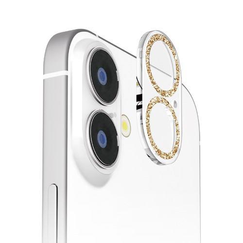 PGA PG-24ACLG08PK iPhone 16/16 Plus用 カメラフルプロテクター [ラメピンクゴールド] Premium Style