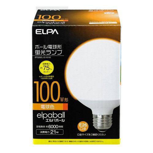ELPA EFG25EL/21-G102 電球形蛍光灯G形 100W形