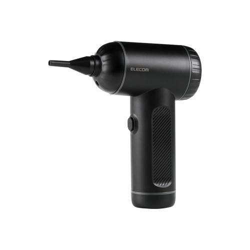 エレコム AD-ALC01BK エアダスター 電動 USB 充電式 吸引 噴射 ライト搭載 3段階風量調整 ノズル・ブラシ付属 ブラック