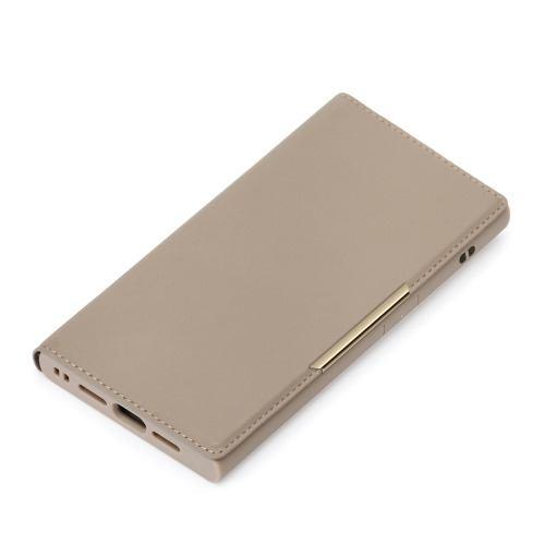PGA PG-25KMC02BE iPhone 16e用 MagSafe対応 クリアフリップケース ベージュ