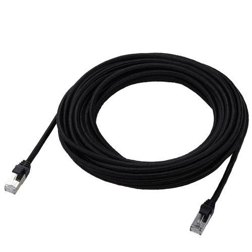 エレコム LD-TWSM/BK100 LANケーブル CAT7 10m 爪折れ防止 メッシュ シールド構造ブラック