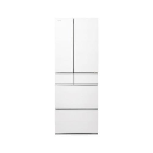 東芝 冷蔵庫 586L 観音開き 6ドア 幅68.5cm 3段冷凍室 上質冷凍+ ブースト解凍 音声アナウンス GR-A590WFS(TW) ホワイ
