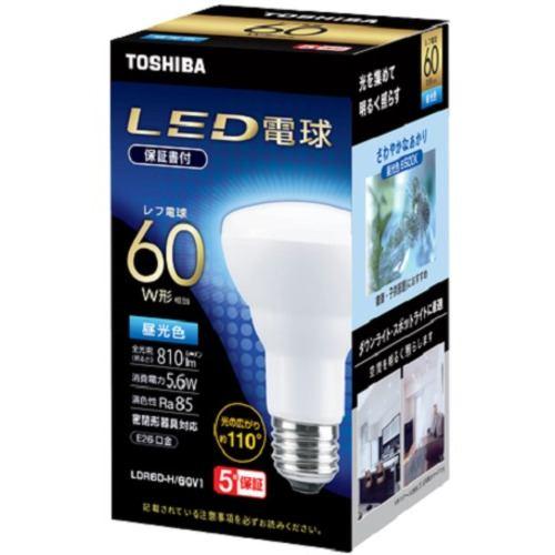 東芝 LDR6D-H/60V1 LED電球 E26レフ形 60W相当 昼光色 LDR6DH/60V1