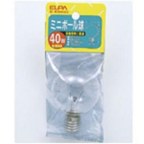 ELPA G-83H(C) ミニボール球 40W E17 G50 クリア
