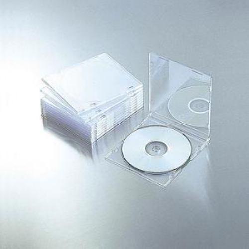 エレコム CCD-JSCS10CR Blu-ray/DVD/CDケース(スリム/PS/1枚収納) クリア