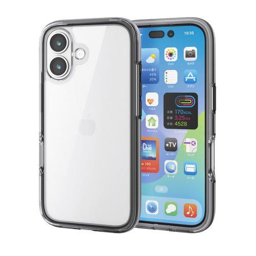 エレコム PM-A25AHVAIR2BK iPhone 17 ケース ハイブリッド カバー 軽量 AirShock ブラック