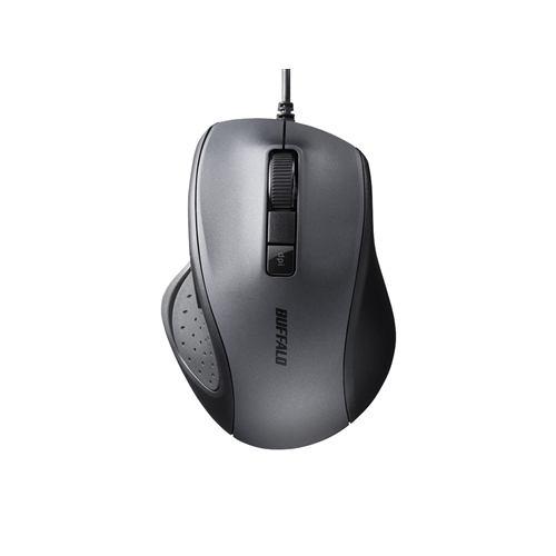 マウス バッファロー 有線 BSMBU300BK 有線BlueLED光学式マウス 静音/5ボタン/DPI切り替えボタン ブラック