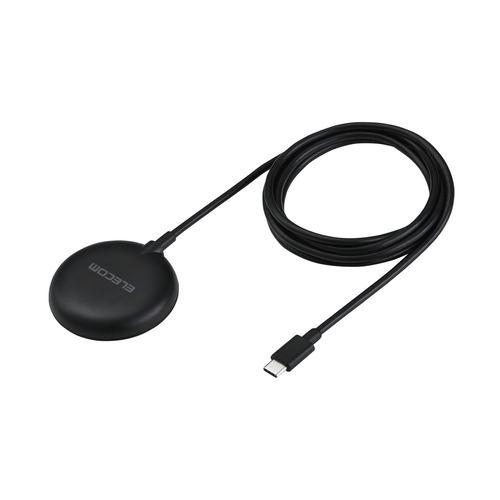 エレコム W-MA10BK ワイヤレス充電器 マグネット式 Qi2 15W 高速充電 ブラック