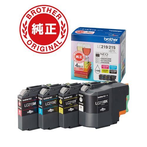 インク ブラザー 純正 カートリッジ LC219/215-4PK インクカートリッジ(大容量4色パック)