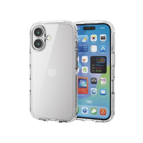 エレコム PM-A24ATSLACR iPhone 16 TOUGH SLIM LITE ハイブリッドケース オールクリア