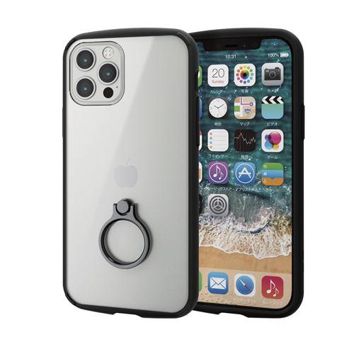 エレコム PM-A20BTSLFCRBK iPhone 12/12 Pro ハイブリッドケース TOUGH SLIM LITE フレームカラー リン