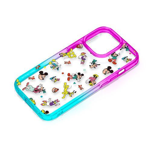 PGA PG-D23BPT02MKY iPhone15Pro グラデーションハイブリッドケース Premium Style ミッキー&フレンズ PG