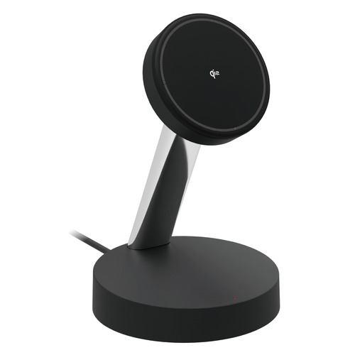 エレコム W-MS10BK ワイヤレス充電器 Qi認証 スマホ対応 ケーブル一体型充電スタンド