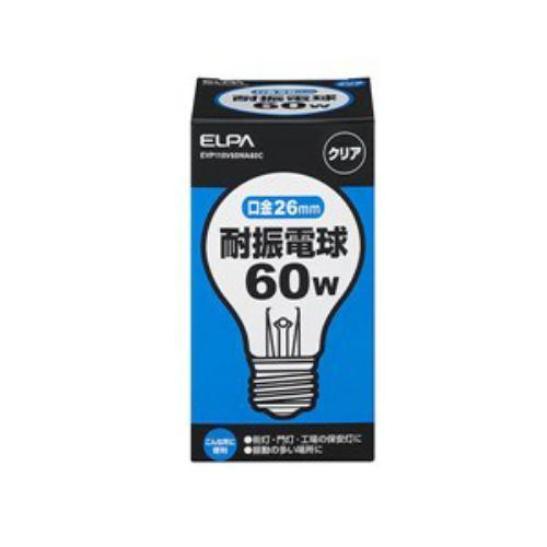 エルパ 耐震電球 60W E26 クリア EVP110V60WA60C