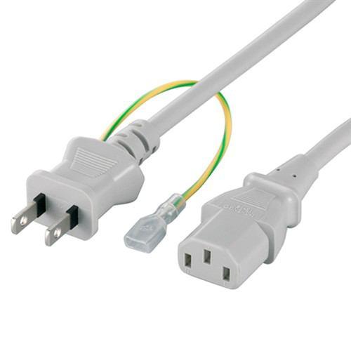 バッファロー 電源ケーブル 3ピンソケット(メス)⇔2ピンプラグ(オス) 2.0m グレー BSACC0620GYA