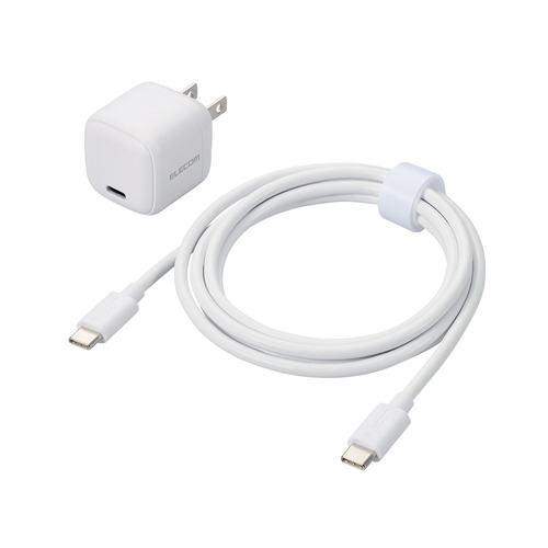 エレコム MPA-ACCP7620WH USB Power Delivery 20W AC充電器(C-Cケーブル付属/1.5m) スマホ タブレット