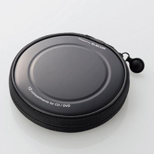 ケース エレコム CD DVD CCD-H12BK CD/DVDファスナーケース 12枚収納 (ブラック)