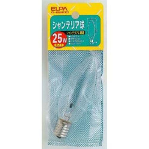 ELPA G-65H(C) シャンデリア球 25W E17 クリア