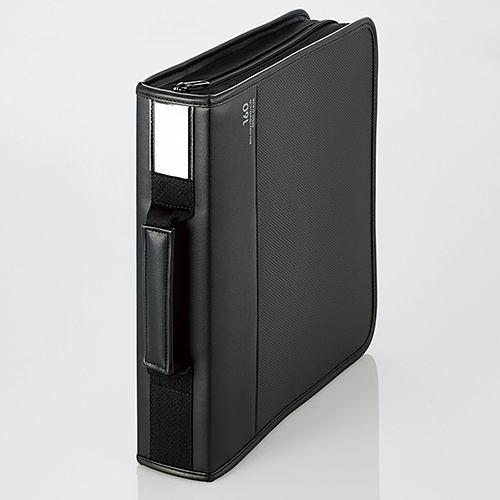 ケース エレコム CD DVD CCD-SSB160BK Blu-ray/DVD/CD対応 ファスナーケース 160枚収納 ブラック